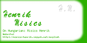 henrik misics business card